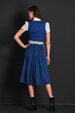 Almliebe Dirndl Hiesige Helena royalblau Rückansicht | Almliebe Dirndl Hiesige Helena royal blue back view