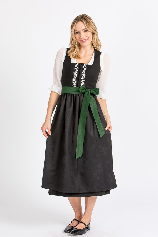 Almliebe Dirndl Lina schwarz verschiedene Schürzenbänder