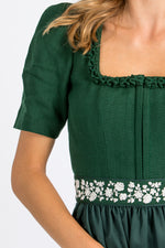 Almliebe Dirndl Maria mit Ärmel und Froschgoscherl in der detailansicht