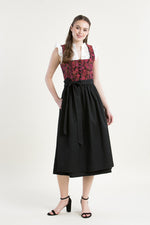 Almliebe Jacquard Dirndl Rundumadum pink Detail Mieder | Almliebe jacquard dirndl Rundumadum pink bodice detail