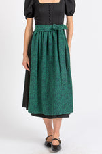 Almliebe Dirndlschürze Zenzi Grün Blau Detail Muster | Almliebe dirndl apron Zenzi green blue pattern detail