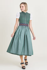 Almliebe Dirndl Schützen Liesl moosgrün Vorderansicht | Almliebe dirndl Schützen Liesl moss green front view
