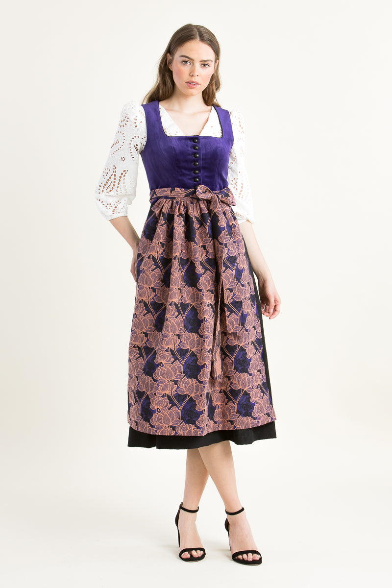 Almliebe Dirndl Wiesn Wunda lila Rückansicht | Almliebe Dirndl Wiesn Wunda purple back view