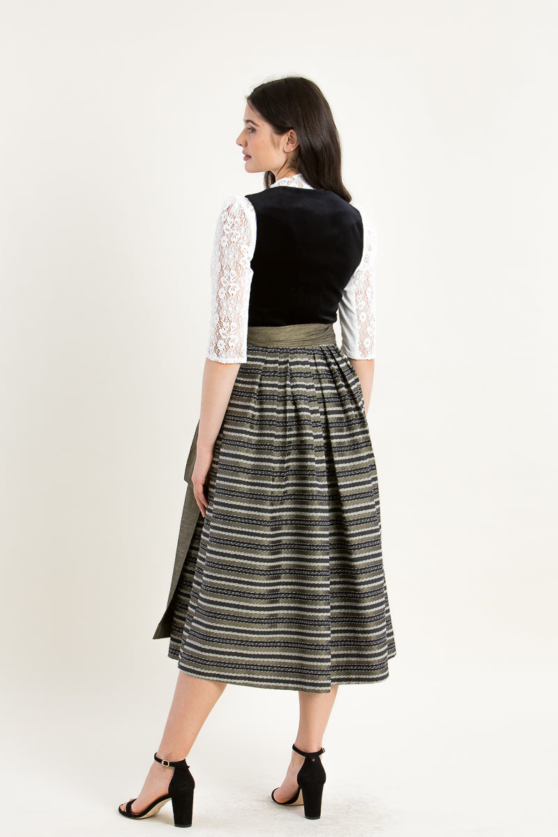 Almliebe Dirndl Wiesn Wunda schwarz/gold Detail | Almliebe Dirndl Wiesn Wunda black/gold detail