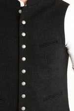 Almliebe Lodenweste Da Bazi anthrazit Vorderansicht | Almliebe loden vest Da Bazi anthracite front view
