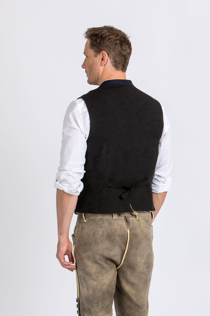 Almliebe Lodenweste Da Bazi dunkelblau Detail | Almliebe loden vest Da Bazi dark blue detail