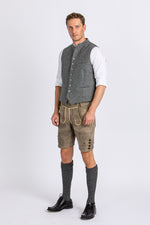 Almliebe Lodenweste Da Bazi Mittelgrau Vorderansicht | Almliebe Loden Vest Da Bazi medium grey front view