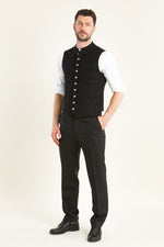 Almliebe Lodenweste Da Bazi anthrazit Detail | Almliebe loden vest Da Bazi anthracite detail