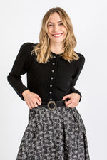 Almliebe Strickjacke Rinn schwarz