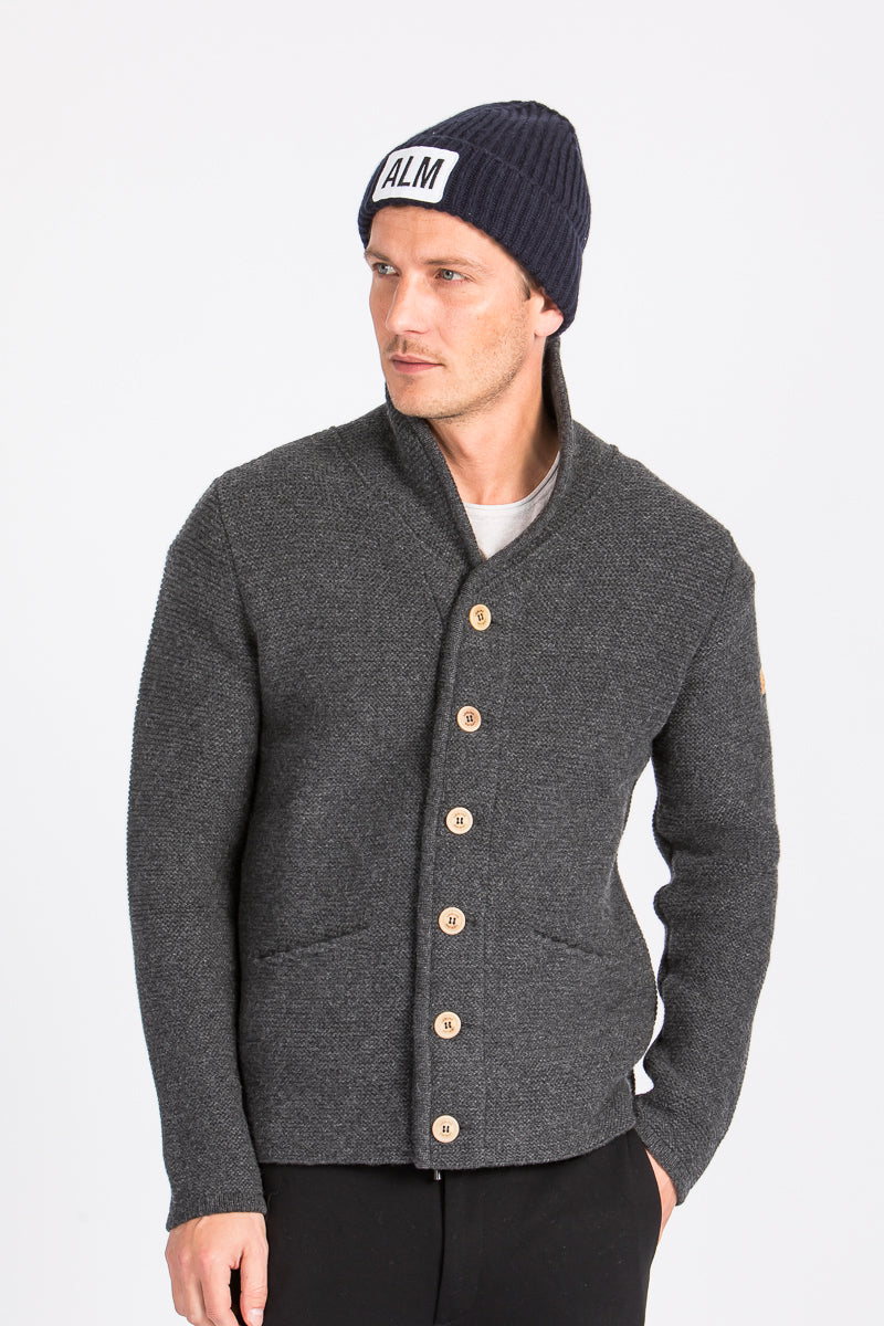 Almliebe Kaschmir Mütze Low navy