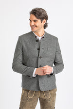 Almliebe Trachtenjanker Tschamsdara mittelgrau Detail | Almliebe Tracht jacket Tschamsdara medium grey detail