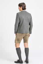 Almliebe Trachtenjanker Tschamsdara mittelgrau Getragen | Almliebe Tracht jacket Tschamsdara medium grey worn