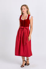 Almliebe Dirndl Christl rot Vorderansicht | Almliebe Dirndl Christl red front view