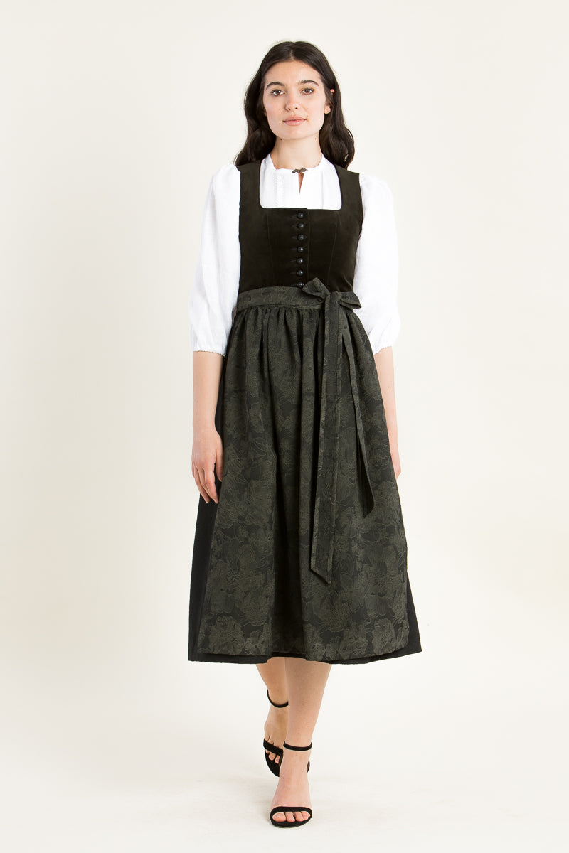 Almliebe Dirndl Wiesn Wunda oliv Vorderansicht | Almliebe Dirndl Wiesn Wunda olive front view