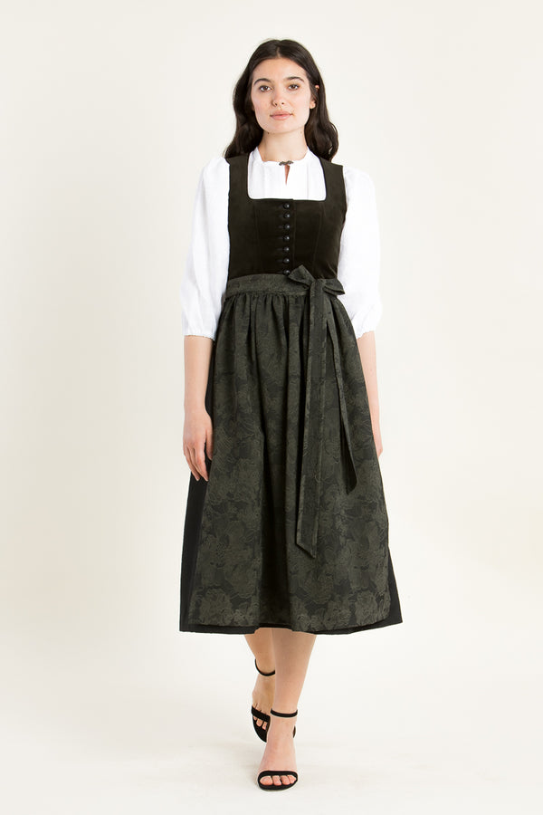 Almliebe Dirndl Wiesn Wunda oliv Vorderansicht | Almliebe Dirndl Wiesn Wunda olive front view