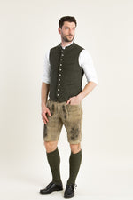 Almliebe Lodenweste Da Bazi Oliv Vorderansicht | Almliebe Loden Vest Da Bazi Olive front view