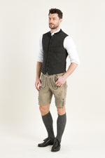 Almliebe Trachtenweste Hallodri Anthrazit Vorderansicht | Almliebe traditional vest Hallodri anthracite front view