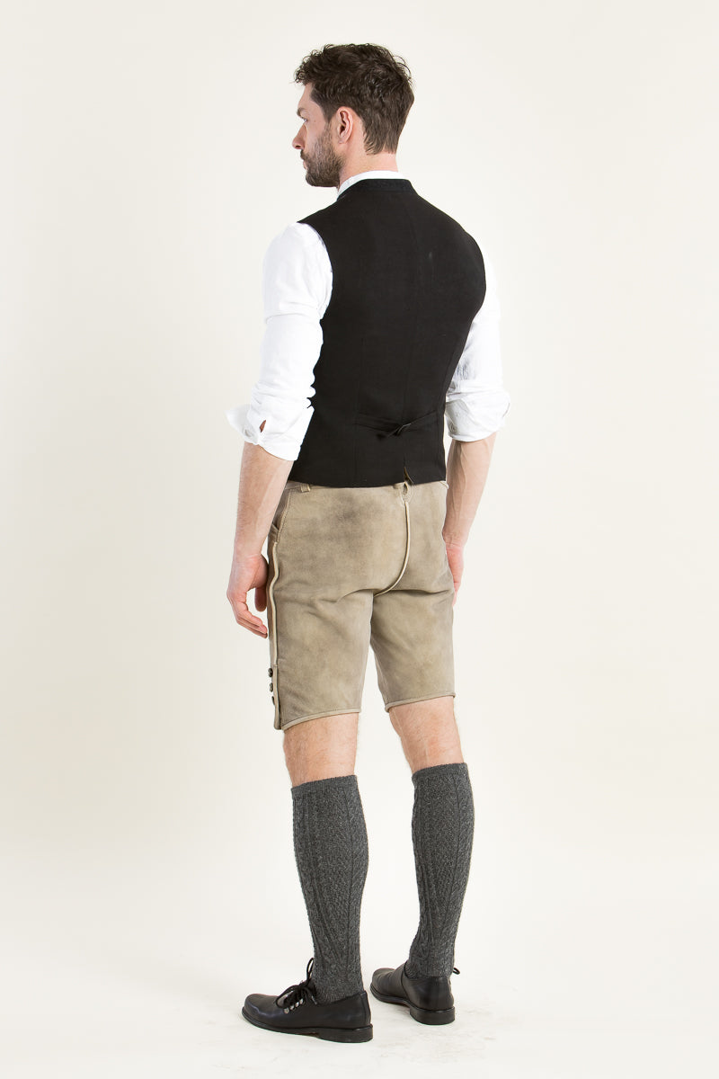 Almliebe Trachtenweste Hallodri Anthrazit Getragen | Almliebe traditional vest Hallodri anthracite worn