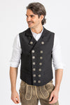 Almliebe Trachtenweste Kutscher anthra Rückansicht | Almliebe traditional vest Kutscher anthracite back view