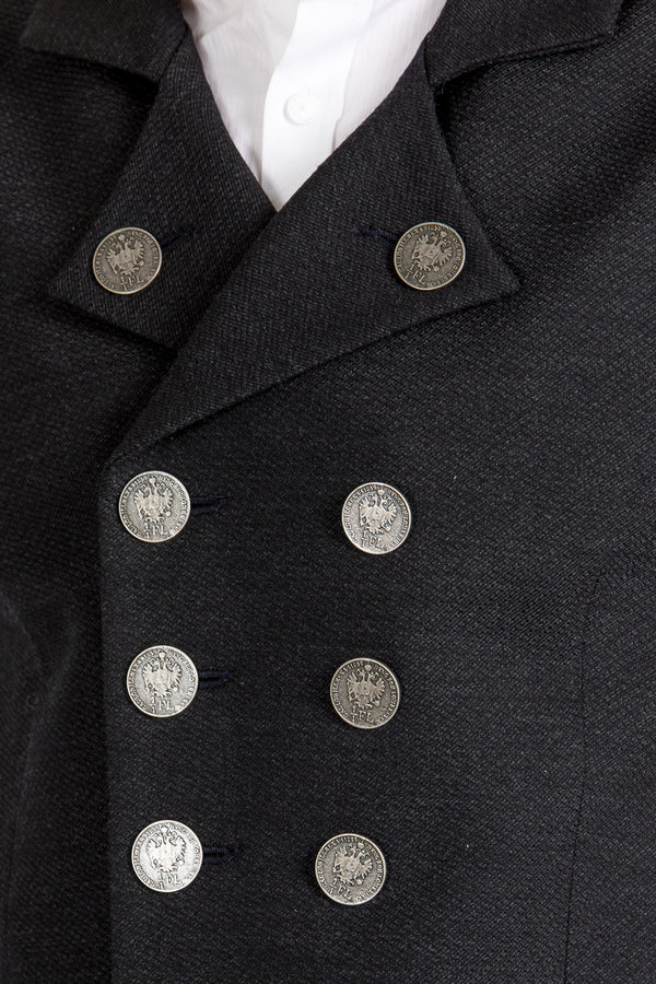 Almliebe Trachtenweste Kutscher anthra Getragen | Almliebe traditional vest Kutscher anthracite worn