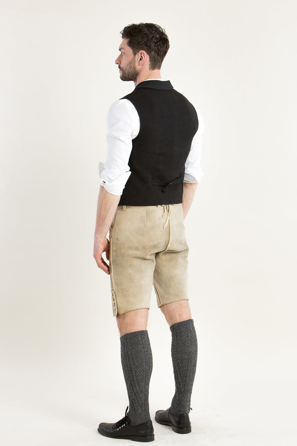 Almliebe Trachtenweste Kutscher anthra Vorderansicht | Almliebe traditional vest Kutscher anthracite front view