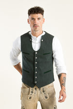 Almliebe Trachtenweste Xare grün Detail | Almliebe Miesbacher waistcoat Xare green detail
