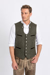 Almliebe Trachtenweste Xare oliv Rückansicht | Almliebe Miesbacher waistcoat Xare olive back view
