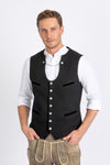 Almliebe Trachtenweste Xare schwarz Rückansicht | Almliebe Miesbacher waistcoat Xare black back view