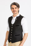Almliebe Trachtenweste Xare schwarz Detail | Almliebe Miesbacher waistcoat Xare black detail