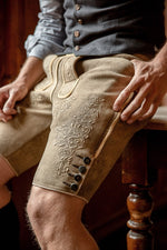 Kurze Ostarrichi Lederhose Weissenberg Rothirsch hell