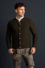 Gottseidank Strickjanker Aloisius altoliv Rückansicht | Gottseidank Knit Jacket Aloisius olive back view