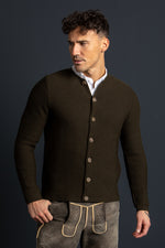 Gottseidank Strickjanker Aloisius altoliv Vorderansicht | Gottseidank Knit Jacket Aloisius olive front view
