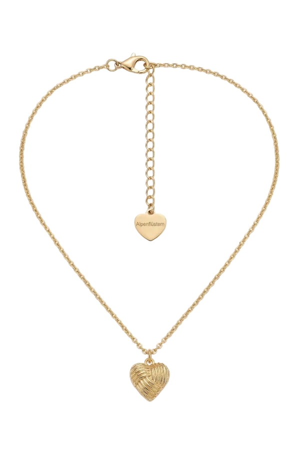 Alpenflüstern Halskette Knotenherz gold