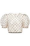 Alpenherz Dirndlbluse Lola Schwarz Puffarm
