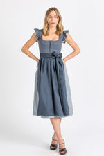 Alpenherz Dirndl mit abnehmbaren Flügelärmel Marie blau