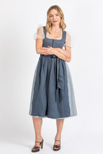 Alpenherz Dirndl mit abnehmbaren Flügelärmel Marie blau