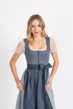 Alpenherz Dirndl mit abnehmbaren Flügelärmel Marie blau
