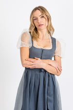 Alpenherz Dirndl mit abnehmbaren Flügelärmel Marie blau