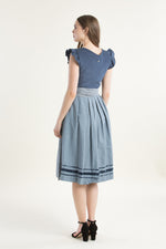 Alpenherz Flügelarm-Dirndl Nila blau