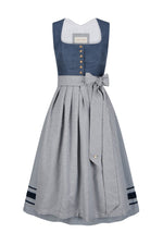 Alpenherz Flügelarm-Dirndl Nila blau