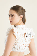 Alpenherz Dirndlbluse Hellin weiß Getragen | Alpenherz dirndl blouse Hellin white worn