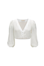 Alpenherz Dirndlbluse Lou weiß Detail | Alpenherz dirndl blouse Lou white detail
