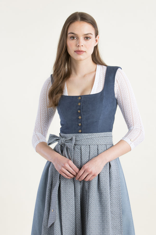 Alpenherz Dirndlbluse Naomi weiß Vorderansicht | Alpenherz dirndl blouse Naomi white front view