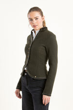 Alpenherz Trachtenjanker Josie oliv Detail | Alpenherz traditional jacket Josie olive detail