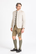 Alpenherz Trachtenjanker Julian beige Rückansicht | Alpenherz traditional jacket Julian beige back view
