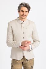 Alpenherz Trachtenjanker Julian beige Detail | Alpenherz traditional jacket Julian beige detail
