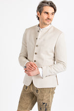 Alpenherz Trachtenjanker Julian beige Vorderansicht | Alpenherz traditional jacket Julian beige front view