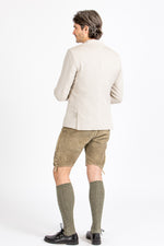 Alpenherz Trachtenjanker Julian beige Getragen | Alpenherz traditional jacket Julian beige worn