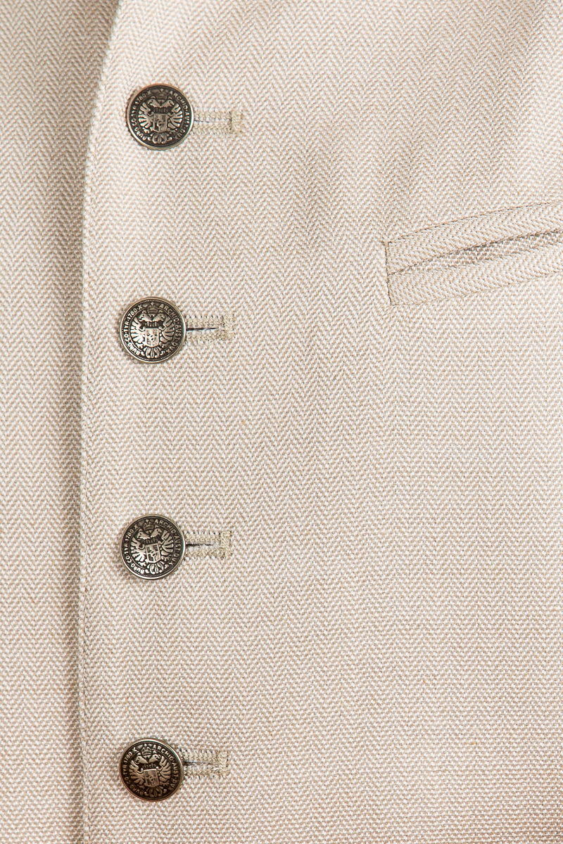 Alpenherz Trachtenweste Sebastian beige Seite | Alpenherz Trachtenweste Sebastian beige side view