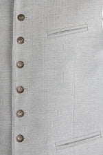 Alpenherz Trachtenweste Sebastian hellgrau Detail | Alpenherz men's vest Sebastian light grey detail
